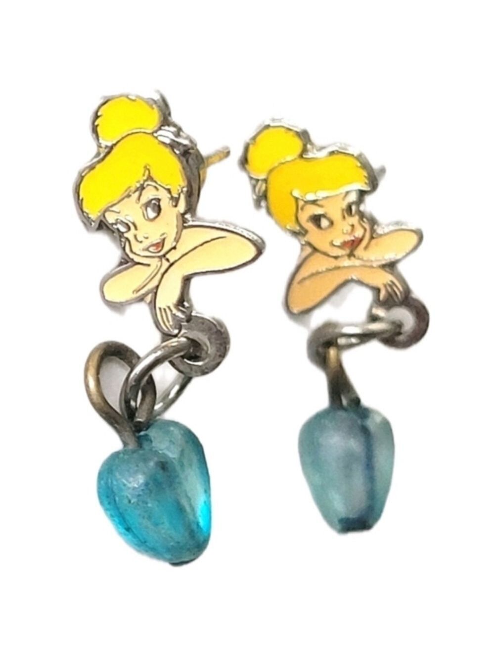 Disney Tinker Bell Earrings Blue Charm